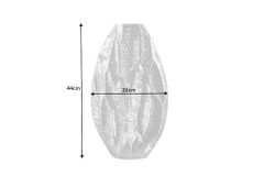 Elegante Vase ORGANIC ORIENT 44cm silber Hammerschlag Design