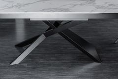 Ausziehbarer Esstisch EUPHORIA 180-220-260cm Marmor weiß Keramik made in Italy