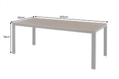 Moderner Gartentisch DESIGNO 205cm dunkelbraun schwarz Aluminium wetterfest