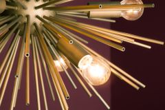 Elegante Hängeleuchte SUNLIGHT 50cm matt gold Hängelampe