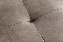 Design Sitzbank BOUTIQUE 100cm antik taupe Microfaser schwarze Metallbeine Polsterbank
