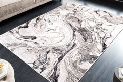 Design Teppich ART RUGS 230x160cm weiß grau Flachgewebe Indoor