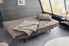 Modernes Schlafsofa JAZZ 190cm antik taupe Microfaser 3-Sitzer Couch