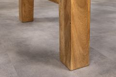 Massiver Bartisch MAMMUT 220cm natur Akazie Baumkante schwarz Metall