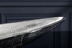 Deko Schale SILVER LEAF 80cm silber handmade Aluminium