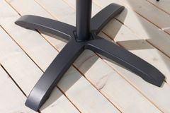Outdoor Bistrotisch DESIGNO 70cm schwarz grau Aluminium wetterfest Gartentisch