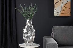 Elegante Vase ORGANIC ORIENT 45cm silber Hammerschlag Design