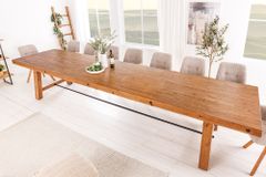 Massiver Esstisch FINCA 300cm vintage braun Pinienholz Bohlenoptik