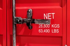 Container-Schrank GLOBETROTTER 80cm rot Metall Couchtisch mit Flügeltüren Kommode