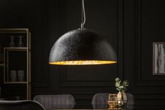 Elegante Design Hängeleuchte GLOW 50cm schwarz gold Hängelampe
