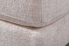 Moderner Hocker LOFT 75cm champagner beige Chenille Nosagfederung Taschenfederkern