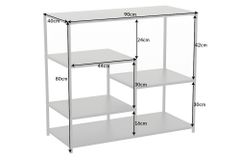 Industrial Regal DURA STEEL 90cm schwarz Metall Konsole