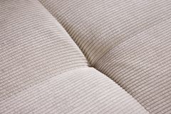 Moderner Sitzhocker DESIGNO 110cm beige Cord Metallfüße