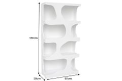 Abstraktes Regal ART AMBIENTE 180cm weiß Beton strukturiert Standregal