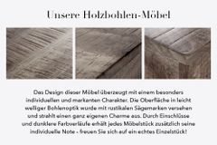 Industrial 2er Set Beistelltische ELEMENTS 60cm grau Mangoholz massiv rund schwarz Metall