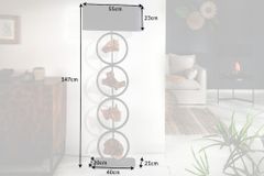 Design Stehlampe ELEMENTS 147cm schwarz Baumwollschirm Fuß mit Massivholz