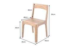 Massiver Stuhl ORGANIC braun Sheeshamholz stone finish handmade