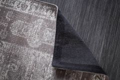 Orientalischer Baumwoll-Teppich PURE UNIQUE XXL 350x240cm antik-hellgrau geometrische Muster