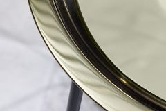 Runder Beistelltisch CASABLANCA 50cm messing gold schwarz Tablett abnehmbar klappbar