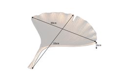 Dekorative Schale GINKGO 35cm gold handmade Metall