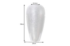 Elegante Vase ORIENTAL 50cm silber im Wild Hammerschlag Design