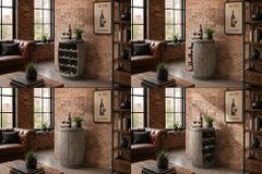 Authentisches Weinregal BODEGA 65cm natur Pinie Weinfass Shabby Chic