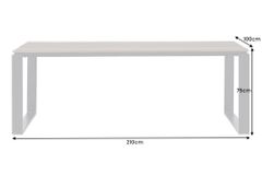 Wetterfester Gartentisch FLOATING 210cm braun schwarz Aluminium Outdoor Esstisch modern