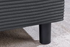 Moderne XXL Wohnlandschaft KENT 305cm anthrazit Cord Bigsofa inkl. Hocker Federkern