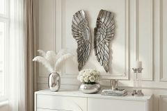 Riesige Wanddekoration FALLEN ANGEL 65cm Engelsflügel im asymmetrischen Design