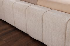 Boxbett SAVOY 180x200cm weiß Chenille Cremona mit Lattenrost und Stauraum