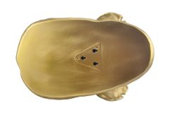 Deko-Wandfigur RHINO 40cm gold handmade Nashorn-Skulptur