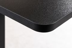 Höhenverstellbarer Schreibtisch BLACK DESK 140cm anthrazit schwarzes Metallgestell