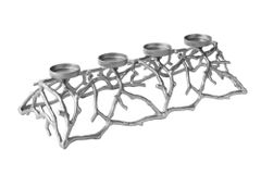 Eleganter Kerzenhalter ABSTRACT 60cm silber für 4 Kerzen