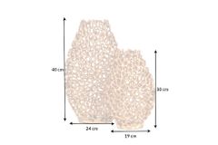 Filigranes Vasen 2er Set ABSTRACT LEAF 40cm gold Handarbeit