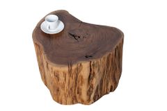 Massivholz Couchtisch GOA 50cm Akazie Baumstamm Hocker Beistelltisch handmade