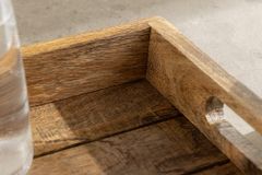 Massives Tablett MAKASSAR 45cm natur Mangoholz