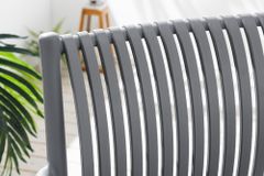 In- und Outdoor Stuhl STUDIO ITALIA anthrazit stapelbar wetterfest Gartenstuhl