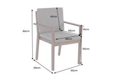 Outdoor Gartenstuhl KOPENHAGEN anthrazit braun Akazie honey finish inkl. Kissen stapelbar