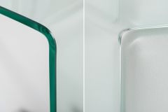 Extravaganter Glas Konsolentisch FANTOME 100cm transparent Schreibtisch Ganzglastisch