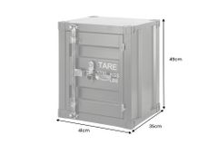 Container-Schrank GLOBETROTTER 50cm anthrazit Metall Nachttisch Beistellschrank
