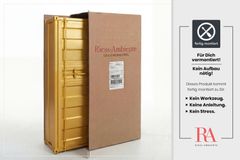 Design Aktenschrank GLOBETROTTER 180cm gold Eisen Container Upcycling Highboard