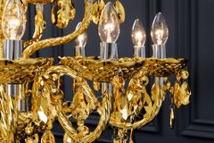 Design Kronleuchter CRYSTAL XL 80cm gold 15-armig Lüster Kristall-Lampe