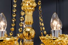Design Kronleuchter CRYSTAL XL 80cm gold 15-armig Lüster Kristall-Lampe