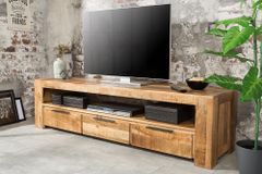 Massives TV-Board IRON CRAFT 170cm  Mangoholz Lowboard 3 Schubladen