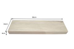 Massives Wandregal PURE 60cm Mango natur cream finish Mangoholz Steckregal