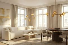 Design Stehlampe LIQUID DIAMOND 200cm gold fünf Glasschirme mit Marmorfuß