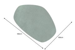 Design Teppich ORGANIC 180x120cm grün Hochflor Indoor-Teppich organische Form