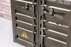Container-Schrank GLOBETROTTER 140cm anthrazit Metall Aktenschrank Highboard