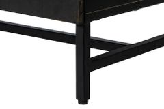 Exklusives Sideboard OXID 180cm schwarz gold massives Mangoholz Metall Soft Close