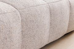 Modernes Ecksofa ZERO GRAVITY 240cm graphit beige Strukturstoff 3-Sitzer Couch